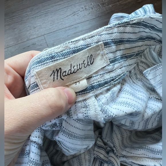 Madewell Wideleg striped high waisted jean - Picture 3 of 3